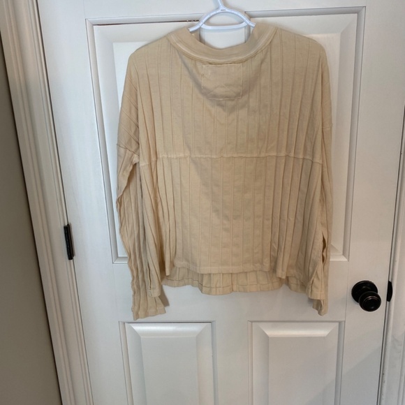 New! Free People We The Free In The Mix Ribbed Henley Pullover Top 33517 - Picture 7 of 11